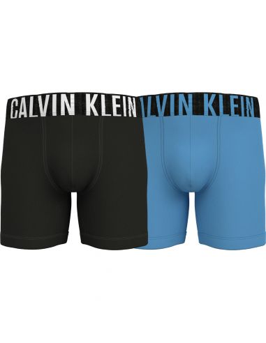 blok Resistent Array Calvin Klein Ondergoed Heren Boxershort 2Pack Black Signature Blue 2PK