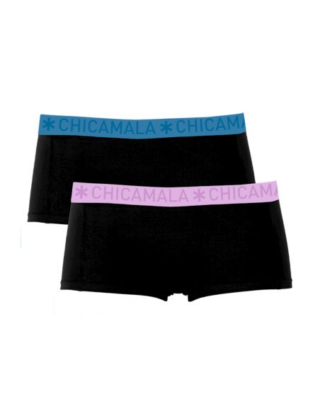 ChicaMala Meisjes Short 2Pack SOLID Blue Pink 26J