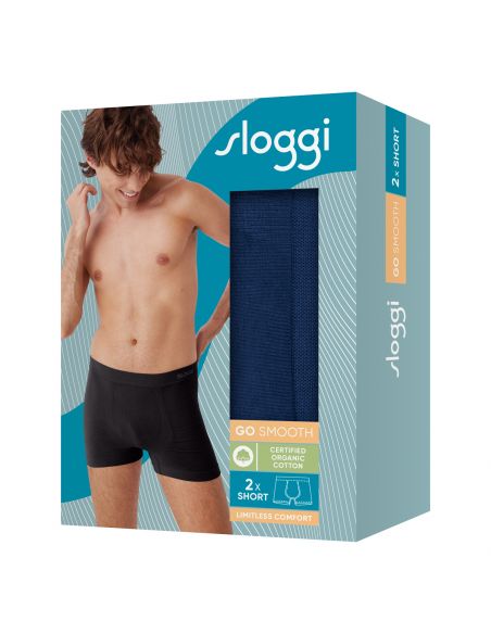 Sloggi Men GO Smooth Short 2Pack Zwart