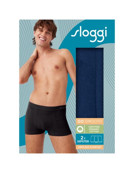 Sloggi Men GO Smooth Hipster 2Pack Zwart