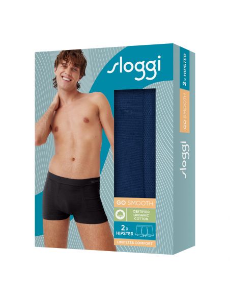 Sloggi Men GO Smooth Hipster 2Pack Zwart