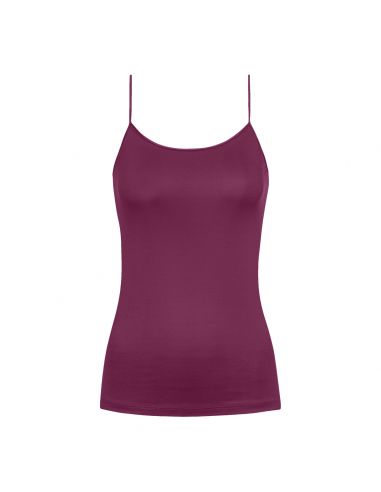 MEY Dames Emotion Top Spaghetti Hemd Barbados Cherry 55201