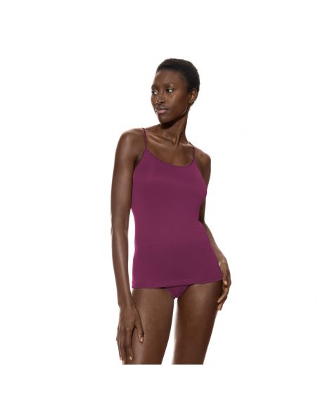 MEY Dames Emotion Top Spaghetti Hemd Barbados Cherry 55201