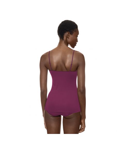 MEY Dames Emotion Top Spaghetti Hemd Barbados Cherry 55201