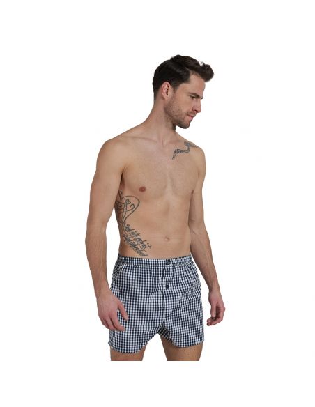 Bugatti Heren Boxer Shorts Pure Cotton 2Pack Black Mix