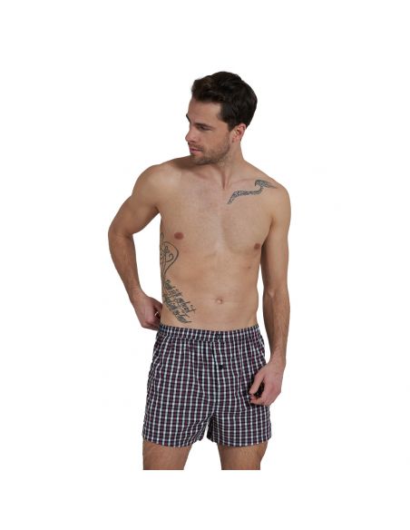 Bugatti Heren Boxer Shorts Pure Cotton 2Pack Red Blue