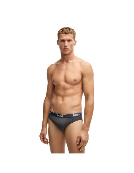 Hugo Boss Brief Slip Power 3Pack Zwart Grijs