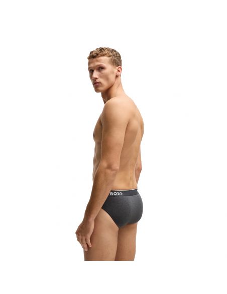 Hugo Boss Brief Slip Power 3Pack Zwart Grijs