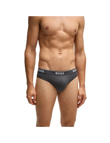 Hugo Boss Brief Slip Power 3Pack Zwart Grijs