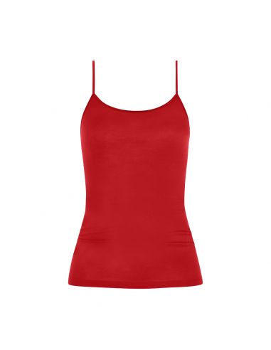 MEY Dames Emotion Top Spaghetti Hemd Rubin Red 55201