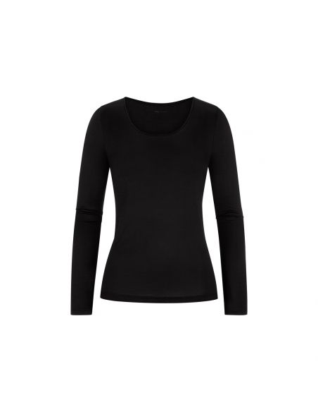 MEY Dames Emotion Longsleeve Shirt Zwart 56202