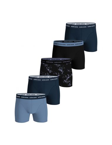 Bjorn Borg Heren Boxershort 5Pack Cotton Stretch Leaves MP002