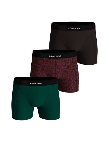 Bjorn Borg Heren Boxershort 3Pack Premium Cotton Stretch Black MP001