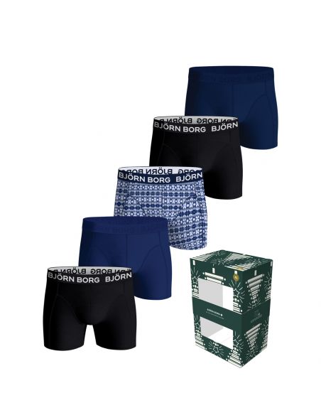 Bjorn Borg Heren Boxershort 5Pack Cotton Stretch Leaves MP001