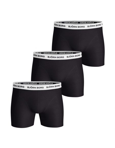 Bjorn Borg Heren Boxershort 3Pack Cotton Stretch Zwart