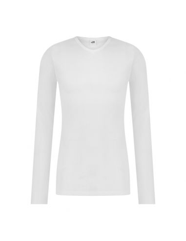 Ten Cate Heren Thermo V-Shirt Longsleeve Sneeuw Wit