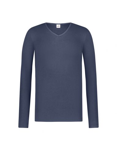 Ten Cate Heren Thermo V-Shirt Longsleeve Navy