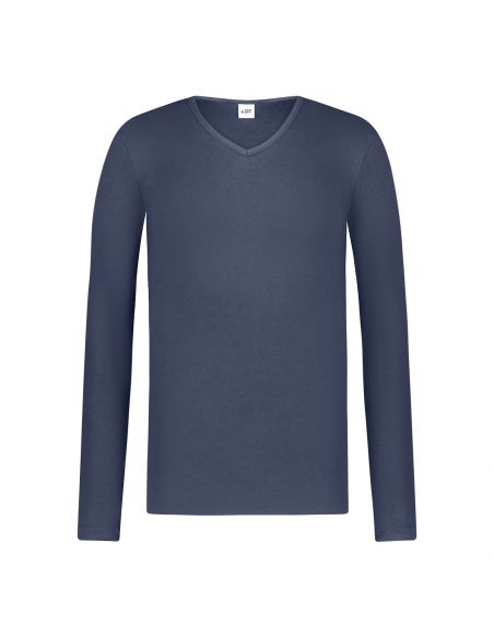 Ten Cate Heren Thermo V-Shirt Longsleeve Navy