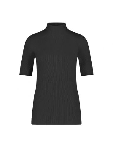 Ten Cate Dames Thermo Rib T-Shirt High Neck Zwart