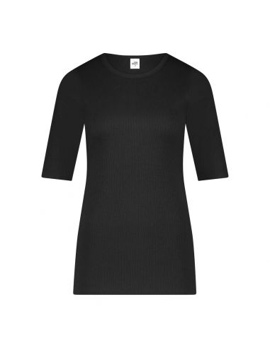 Ten Cate Dames Thermo Rib T-Shirt Zwart