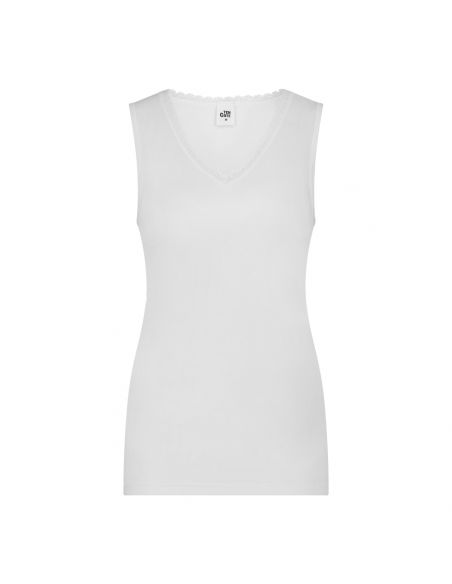 Ten Cate Dames Thermo Singlet V-neck lace Wit