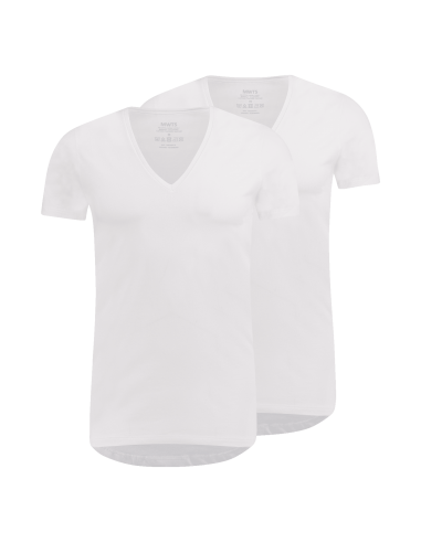 MWTS Heren T-shirt diepe V-hals Slim...