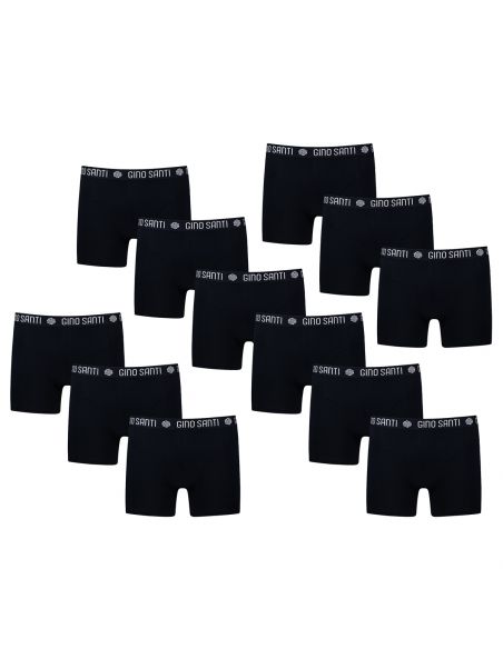 Gino Santi Heren Boxershort Comfort Cotton 6+6pack Zwart