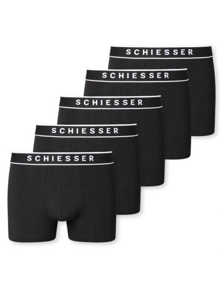 Schiesser Boxershort 95/5 Organic 5Pack Zwart