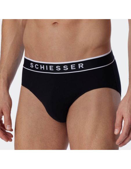 Schiesser Rio slip 95/5 Organic 5Pack Zwart