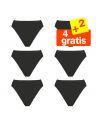 Sloggi Basic Tai Slip Zwart 6Pack 4+2 Gratis!