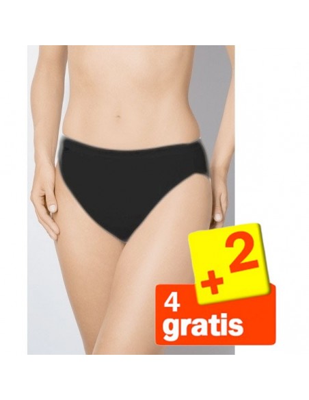 Sloggi Basic Tai Slip Zwart 6Pack 4+2 Gratis!