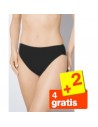 Sloggi Basic Tai Slip Zwart 6Pack 4+2 Gratis!