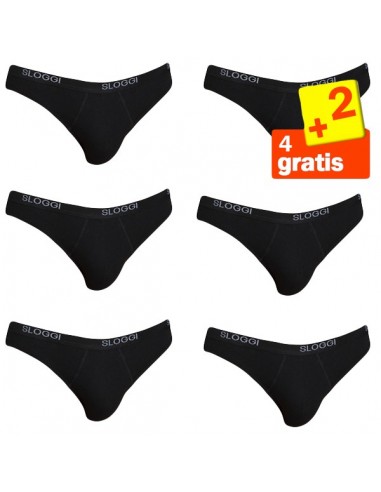 Sloggi Men Basic Mini Zwart 4+2 gratis 6 Pack