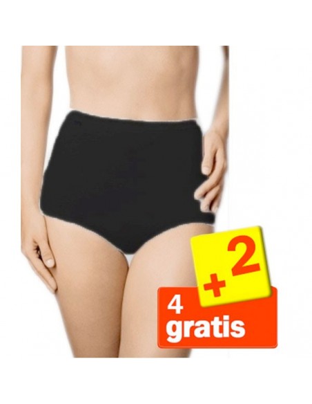 Sloggi Basic Maxi Slip Zwart 6Pack 4+2 Gratis!