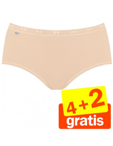 Sloggi Basic Midi Slip Huid 6Pack 4+2 gratis!