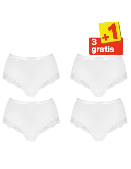 Sloggi Romance Maxi Slip 4 pack Wit 3+1 Gratis