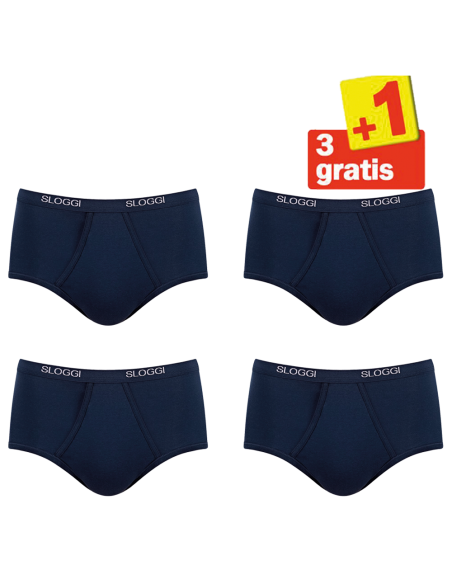 Sloggi Men Basic Maxi 4 pack Blauw 3+1 Gratis