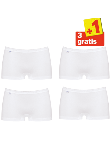 Sloggi Basic Short 4 pack Wit 3+1 Gratis